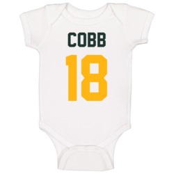 Jersey Back Randall Cobb Green Bay Football Team Fan For White Baby On Jersey Back Randall Cobb Green Bay Football Team Fan For White Baby On