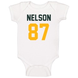Jersey Back Jordy Nelson Green Bay Football Team Fan For White Baby On Jersey Back Jordy Nelson Green Bay Football Team Fan For White Baby On