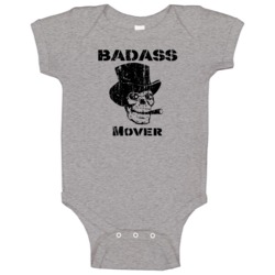 Badass Mover Skull Occupation Baby One Piece Badass Mover Skull Occupation Baby One Piece