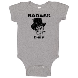 Badass Chef Skull Occupation Baby One Piece Badass Chef Skull Occupation Baby One Piece