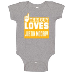This Guy Loves Justin Mccray Green Bay Football Team Fan Baby One Piec This Guy Loves Justin Mccray Green Bay Football Team Fan Baby One Piec