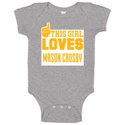 This Girl Loves Mason Crosby Green Bay Football Team Fan Baby One Piec This Girl Loves Mason Crosby Green Bay Football Team Fan Baby One Piec