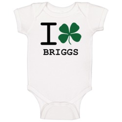 Briggs I Love Heart Clover Irish Baby One Piece Briggs I Love Heart Clover Irish Baby One Piece