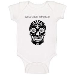 Railroad Conductor And Yardmaster Skull Design Cool Baby One Piece Railroad Conductor And Yardmaster Skull Design Cool Baby One Piece
