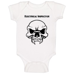 Electrical Inspector Skull Design Mens Baby One Piece Electrical Inspector Skull Design Mens Baby One Piece
