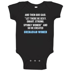 Grenadian Women God Said Fun Baby One Piece Grenadian Women God Said Fun Baby One Piece
