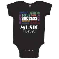 Music Teacher Inspirational Words Success Occupation Baby One Piece Music Teacher Inspirational Words Success Occupation Baby One Piece