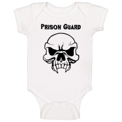 Prison Guard Skull Design Mens Baby One Piece Prison Guard Skull Design Mens Baby One Piece