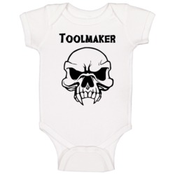 Toolmaker Skull Design Mens Baby One Piece Toolmaker Skull Design Mens Baby One Piece
