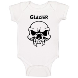 Glazier Skull Design Mens Baby One Piece Glazier Skull Design Mens Baby One Piece