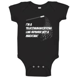 Telecommunications Line Repairer Not A Magician Occupation Baby One Pi Telecommunications Line Repairer Not A Magician Occupation Baby One Pi