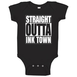Straight Outta Parody Customizable Baby One Piece Straight Outta Parody Customizable Baby One Piece