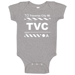 Flight To Traverse City Mi Tvc Airport Ticket Baby One Piece Flight To Traverse City Mi Tvc Airport Ticket Baby One Piece