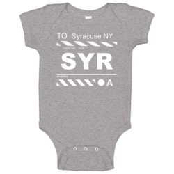 Flight To Syracuse Ny Syr Airport Ticket Baby One Piece Flight To Syracuse Ny Syr Airport Ticket Baby One Piece