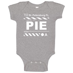 Flight To St Petersburg Fl Pie Airport Ticket Baby One Piece Flight To St Petersburg Fl Pie Airport Ticket Baby One Piece