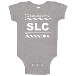 Flight To Salt Lake City Ut Slc Airport Ticket Baby One Piece Flight To Salt Lake City Ut Slc Airport Ticket Baby One Piece