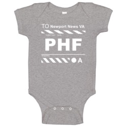 Flight To Newport News Va Phf Airport Ticket Baby One Piece Flight To Newport News Va Phf Airport Ticket Baby One Piece