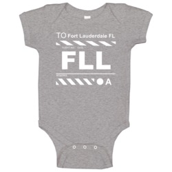 Flight To Fort Lauderdale Fl Fll Airport Ticket Baby One Piece Flight To Fort Lauderdale Fl Fll Airport Ticket Baby One Piece