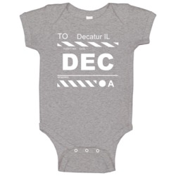 Flight To Decatur Il Dec Airport Ticket Baby One Piece Flight To Decatur Il Dec Airport Ticket Baby One Piece