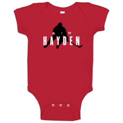 Air John Hayden Chicago Hockey Funny Player Parody Fan Baby One Piece Air John Hayden Chicago Hockey Funny Player Parody Fan Baby One Piece