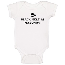 Black Belt In Masonry School Subject Baby One Piece Black Belt In Masonry School Subject Baby One Piece