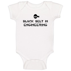 Black Belt In Engineering School Subject Baby One Piece Black Belt In Engineering School Subject Baby One Piece
