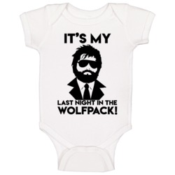 Last Night In The Wolf Pack Bachelor Party Customizable Baby One Piece Last Night In The Wolf Pack Bachelor Party Customizable Baby One Piece