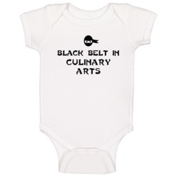 Black Belt In Culinary Arts School Subject Baby One Piece Black Belt In Culinary Arts School Subject Baby One Piece