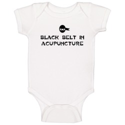 Black Belt In Acupuncture School Subject Baby One Piece Black Belt In Acupuncture School Subject Baby One Piece