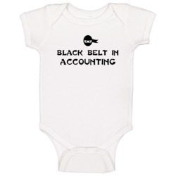 Black Belt In Accounting School Subject Baby One Piece Black Belt In Accounting School Subject Baby One Piece