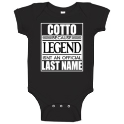 Because Legend Official Last Name Funny Baby One Piece Because Legend Official Last Name Funny Baby One Piece