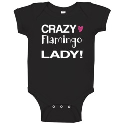 Flamingo Crazy Animal Lady Baby One Piece Flamingo Crazy Animal Lady Baby One Piece