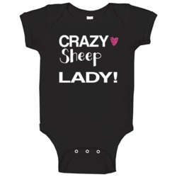 Sheep Crazy Animal Lady Baby One Piece Sheep Crazy Animal Lady Baby One Piece