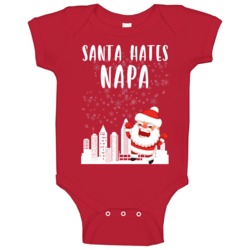 Santa Hates Napa Cute Christmas Baby One Piece Santa Hates Napa Cute Christmas Baby One Piece