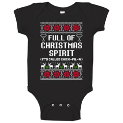 Full Of Christmas Spirit Chick-fil-a Ugly Sweater Funny Holiday Gift B Full Of Christmas Spirit Chick-fil-a Ugly Sweater Funny Holiday Gift B