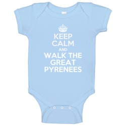 Keep Calm And Walk The Great Pyrenees Rescue Baby One Piece Keep Calm And Walk The Great Pyrenees Rescue Baby One Piece