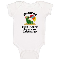 Retired Fire Alarm Systems Installer Funny Job Baby One Piece Retired Fire Alarm Systems Installer Funny Job Baby One Piece