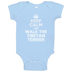 Keep Calm And Walk The Tibetan Terrier Rescue Baby One Piece Keep Calm And Walk The Tibetan Terrier Rescue Baby One Piece
