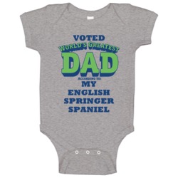 World's Greatest English Springer Spaniel Dad Baby One Piece World's Greatest English Springer Spaniel Dad Baby One Piece