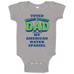 World's Greatest American Water Spaniel Dad Baby One Piece World's Greatest American Water Spaniel Dad Baby One Piece