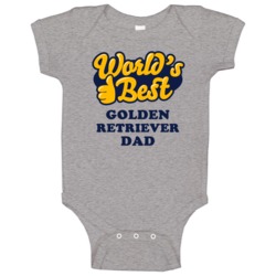 World's Best Golden Retriever Dad Baby One Piece World's Best Golden Retriever Dad Baby One Piece