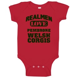 Real Men Love Pembroke Welsh Corgi Baby One Piece Real Men Love Pembroke Welsh Corgi Baby One Piece