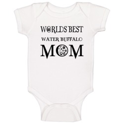 Water Buffalo Worlds Best Mom Animal Baby One Piece Water Buffalo Worlds Best Mom Animal Baby One Piece