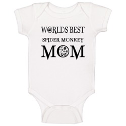 Spider Monkey Worlds Best Mom Animal Baby One Piece Spider Monkey Worlds Best Mom Animal Baby One Piece