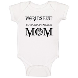 Cottontop Tamarin Worlds Best Mom Animal Baby One Piece Cottontop Tamarin Worlds Best Mom Animal Baby One Piece