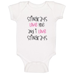 Stingrays Love Me Cute Funny Zoo Animals Baby One Piece Stingrays Love Me Cute Funny Zoo Animals Baby One Piece