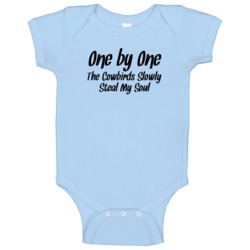 One By One Cowbirds Steal My Soul Funny Animal Baby One Piece One By One Cowbirds Steal My Soul Funny Animal Baby One Piece