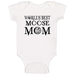 Moose Worlds Best Mom Animal Baby One Piece Moose Worlds Best Mom Animal Baby One Piece