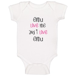 Emu Love Me Cute Funny Zoo Animals Baby One Piece Emu Love Me Cute Funny Zoo Animals Baby One Piece