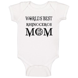 Rhinoceros Worlds Best Mom Animal Baby One Piece Rhinoceros Worlds Best Mom Animal Baby One Piece